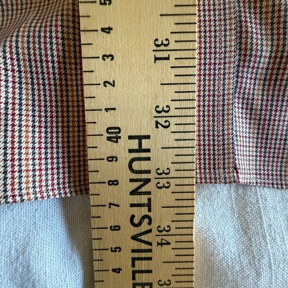 Jos. A. Bank Shirt Mens L Brown Check Traveler's Collection Cotton Casual Office - Picture 4 of 8